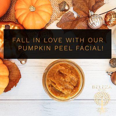 Pumpkin Peel Facials perfect for fall, now available!