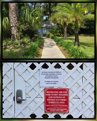 No bathrooms are available until you get inside the festival