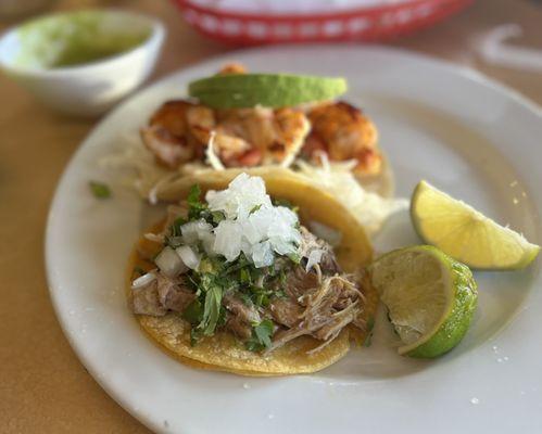 Danita's taco and shrimp taco