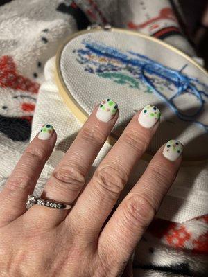Love love love my St. Patrick's Day nails. Thank you my friends for always doing an amazing job and nailing the looking I'm asking for.