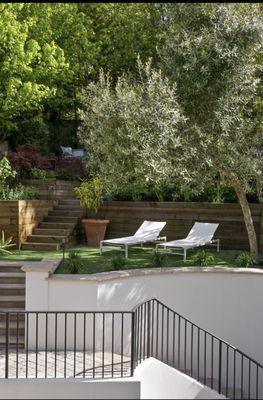 This is before the installation - we wanted Samuel to build a curved protective railing to match what existed on the staircase.