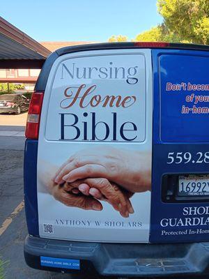 The website and my van wrap was to promote my book. The book cover is designed to protect the senior from retaliation.