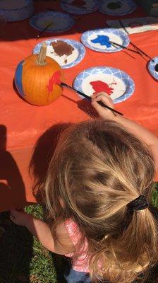 Pumpkin painting at the Log Cabin Country Store!