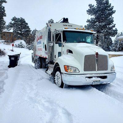 Plowing through the snow in Colorado Springs