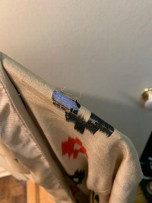 Rip in shoulder caused by their neglect