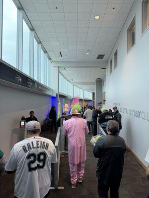 Club Seats give you 1hr earlier access into the stadium