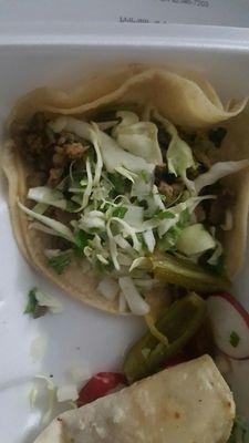 Does this $7 Taco look appealing to you doesn't even look worth $7 dollars.. save ur money for the street taco man!