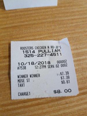 Roosters Chicken N Ro-Jo's