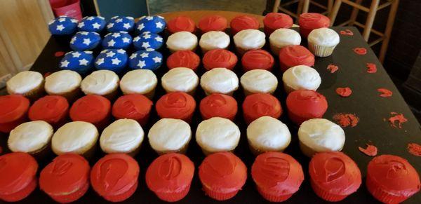 Stopped in at Bob's and they had this beautiful cupcake tray prepared. God Bless the USA