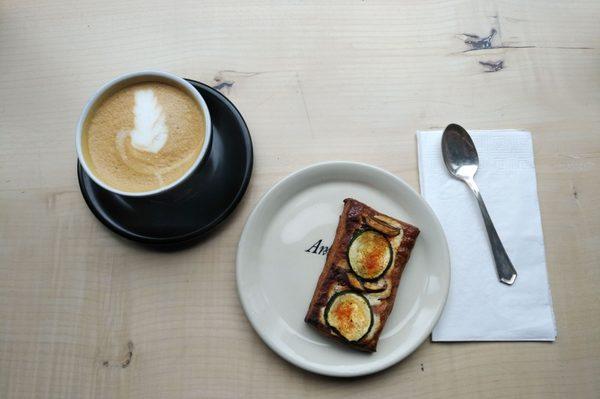 Latte + Savory crossiant