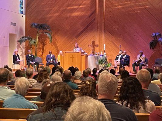 Suntree hosting the BRIGHT Nehemiah Action event where county officials were invited to share their position and commitment on key issues.