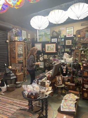 A side shot of the owner - super cool woman.