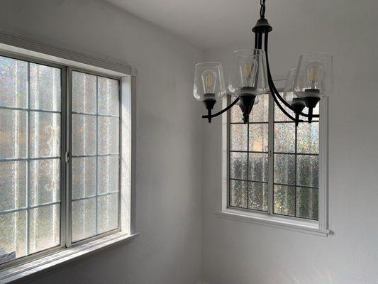 Dining area remodeled