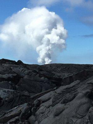 Volcano steam vent