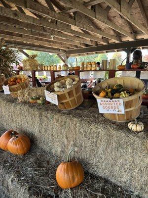 Pumpkins and fall items for sale