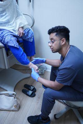 Step into better foot health with Dr. Rizvi, your go-to podiatrist for expert care and lasting relief.