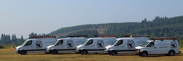 Our fleet of service vans ready to come visit you!