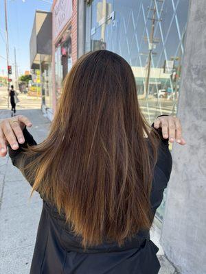 Keratin treatment with cold construction