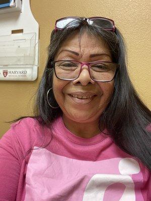 Here at Dr Koka's office at the family health clinic for my leg. My knee hurts really bad