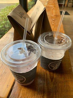 Black raspberry soda w a splash of cream