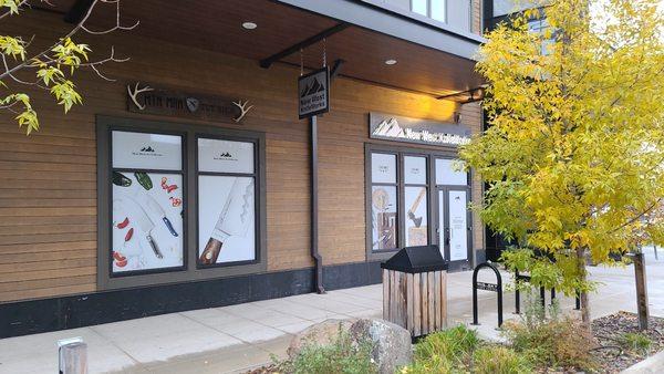 Store facade in the Big Sky shopping district.