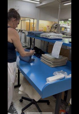 This is Amanda doing Fluff & Fold Service