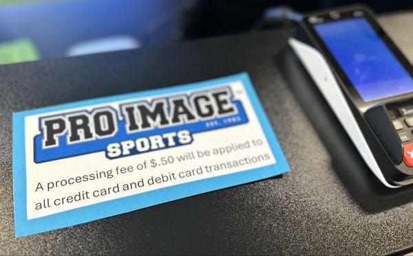 Cash accepted. Card transaction surcharge 50¢.