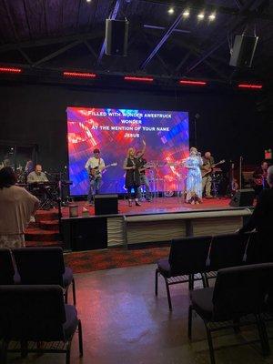 The Praise Team leading worship