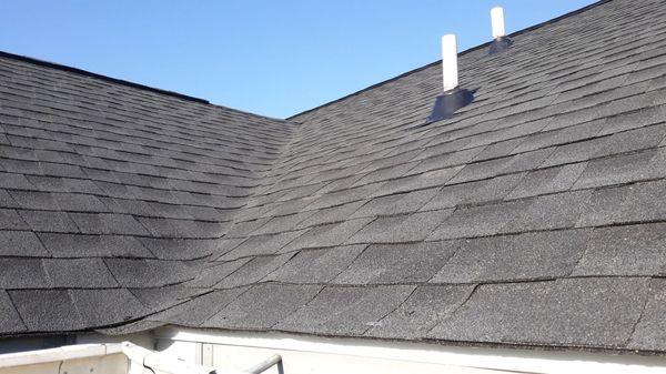 Storm damaged roof covered by insurance!