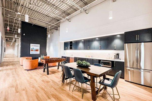 Outpatient lounge and dining area for teens enrolled in intensive outpatient program in Buckhead, Georgia.
