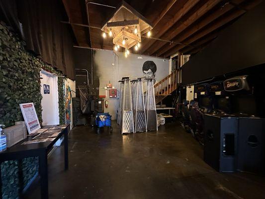 Indoor Arcade and Restroom Area