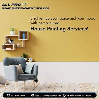 Transform your home, both inside and out with affordable home painting services from All Pro Contracting! Connect today!