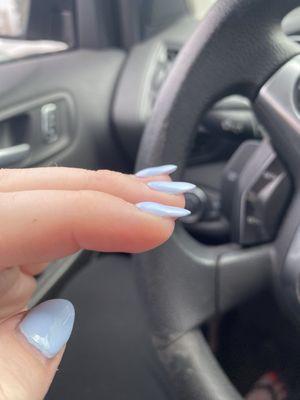 Lumpy nails (dip)