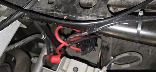 left the cheap fuse hanging * bouncing and the weight of it was pulling the power cable out already