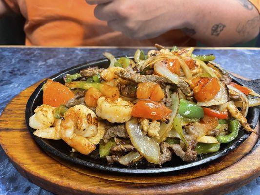 My partner got the Texas fajitas