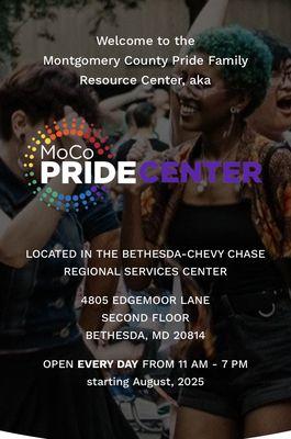 MoCo Pride Center Info!
