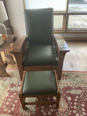 Stickley Morris chair and foot stool