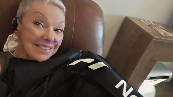 Shoulder compression and oxygen. Legs aren't the only thing that needs extra care.