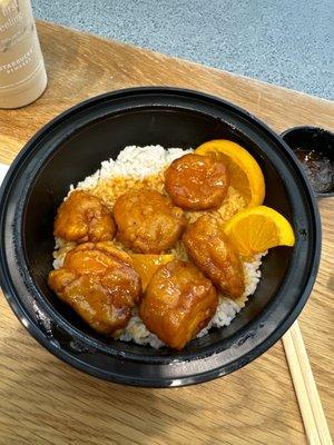 Sad airport orange chicken. Pei Wei has gone so down hill.