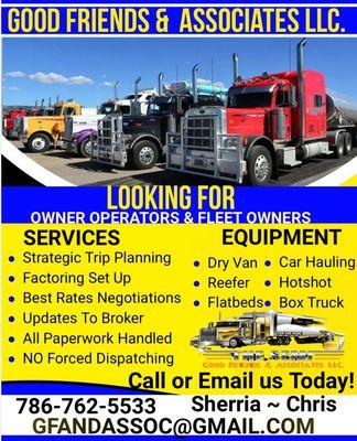 We are a team of professional and reliable Freight Dispatchers