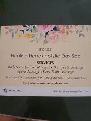 Jillian's Healing Hands