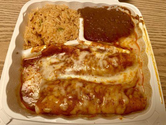 Enchiladas Rojas Plate - Very tasty