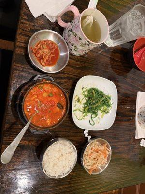 soonduboo, seaweed salad