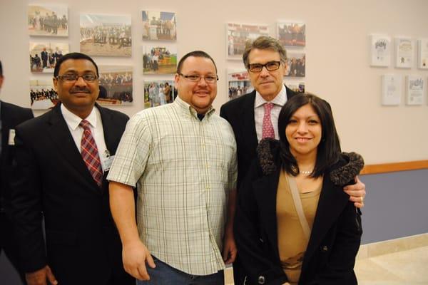 My wife and I when we met Rick Perry