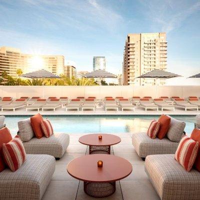 Located on the third floor terrace overlooking the Terrace Theater Plaza, Acqua Pool Deck is the perfect spot to swim, sunbat...