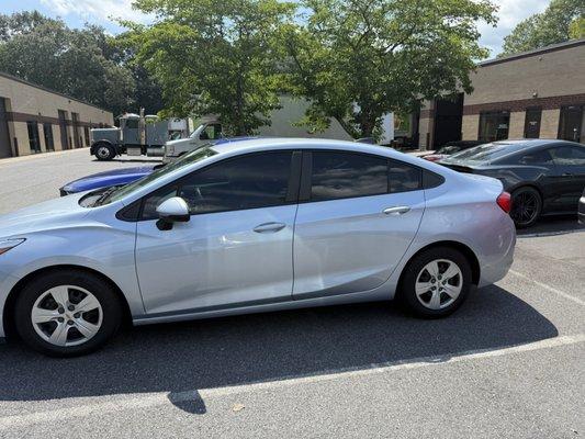 At with new tint on windows