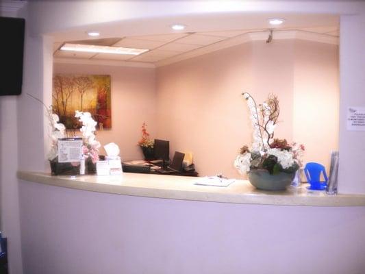 Welcoming reception desk