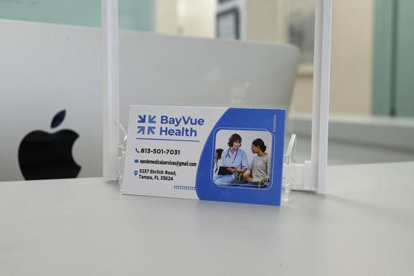 BayVue Health Business card.