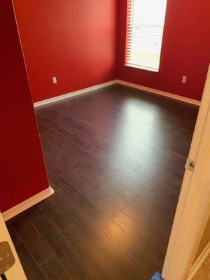 Sleek hardwood installation