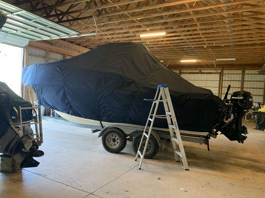 Custom boat cover